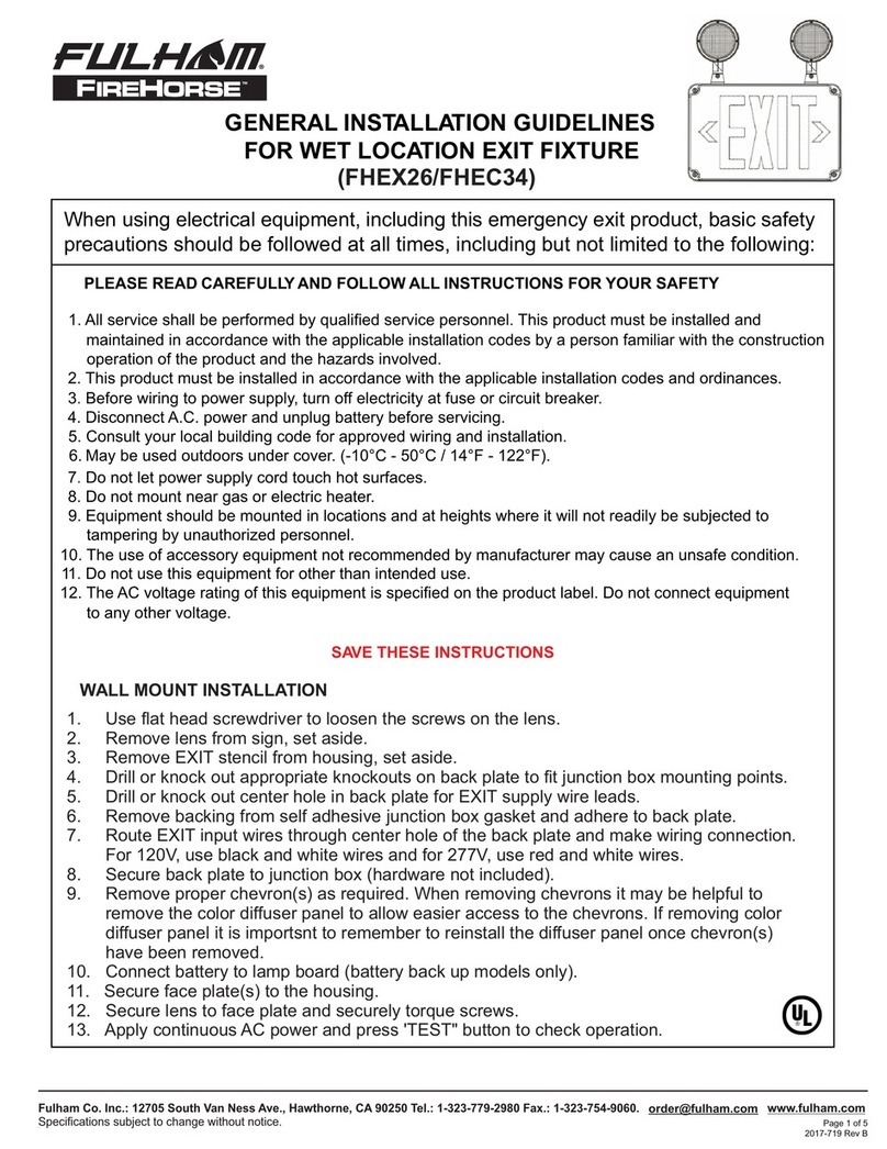 Fulham FireHorse FHEX26 General installation guidelines