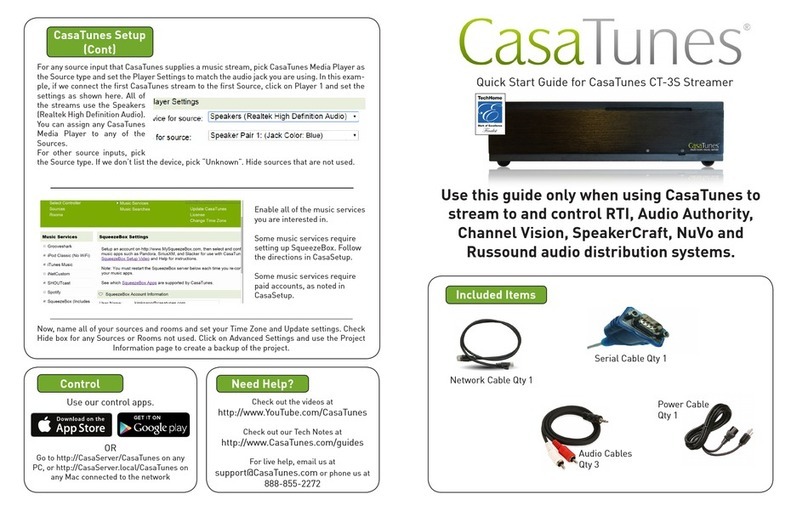 CasaTunes CT-3S quick start guide