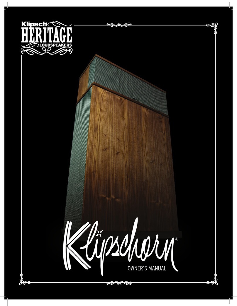 Klipsch Klipschorn owner's manual