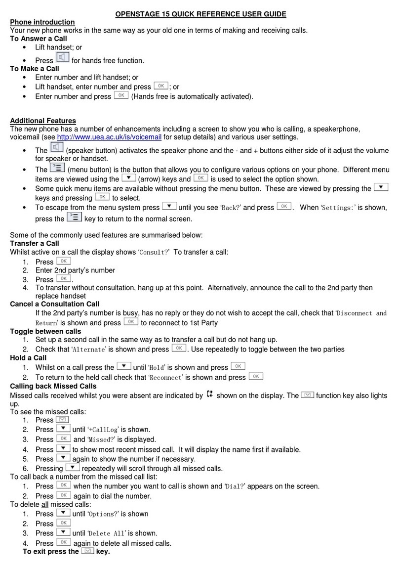 Siemens OpenStage 15 User manual