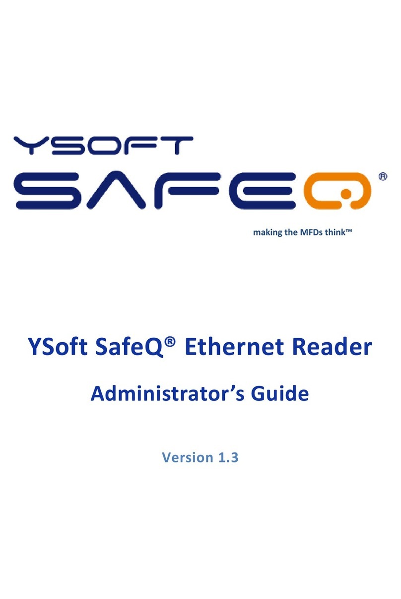 Ysoft SafeQ Ethernet Reader Administrator's guide