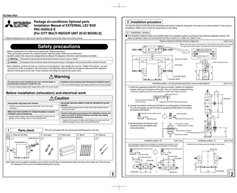 Mitsubishi Electric PAC-SG95LE-E installation manual