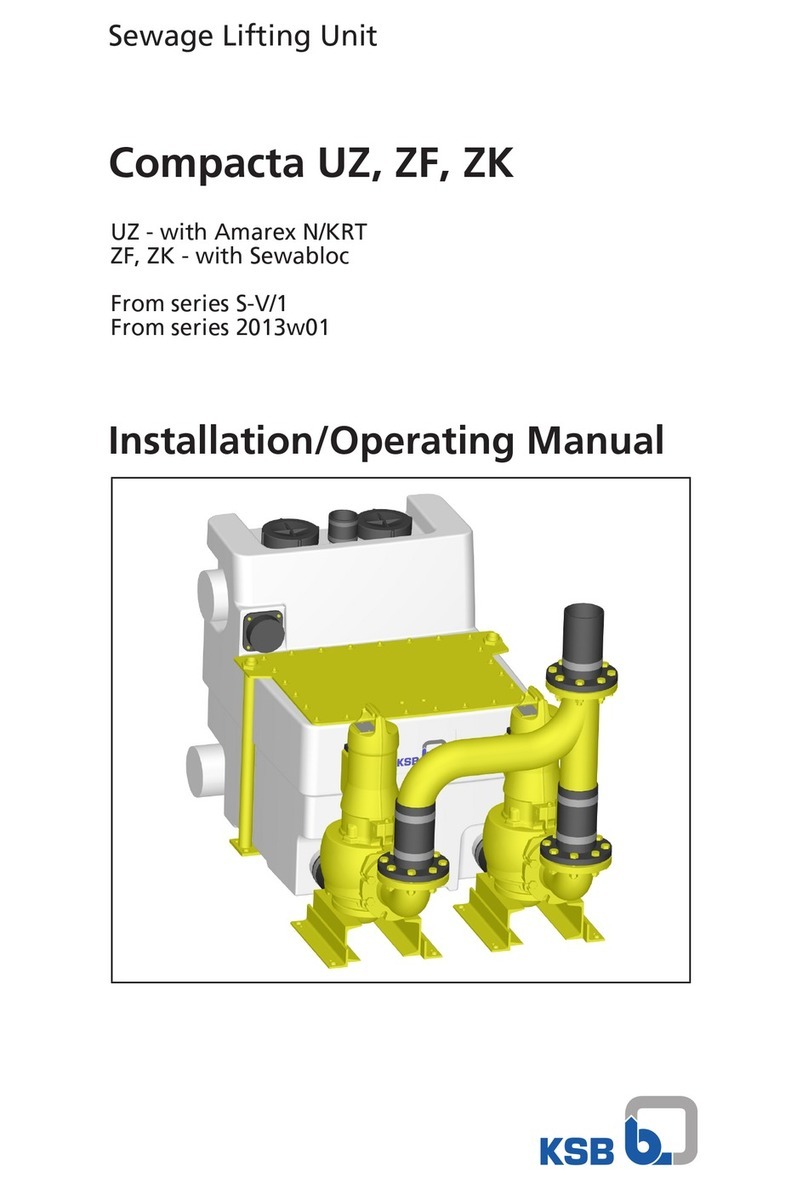 KSB Compacta UZ10.450D Installation instructions