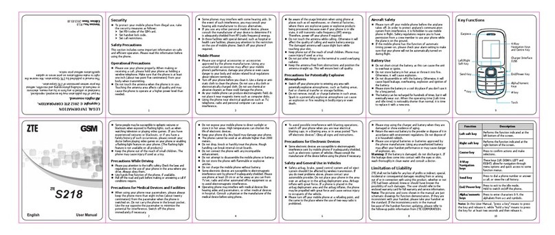 Zte S218 User manual