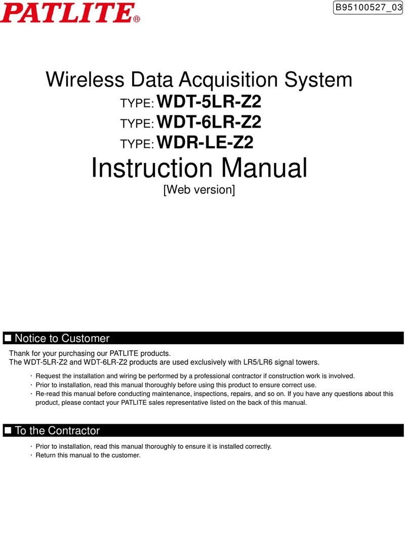 Patlite WDT-5LR-Z2 instruction manual