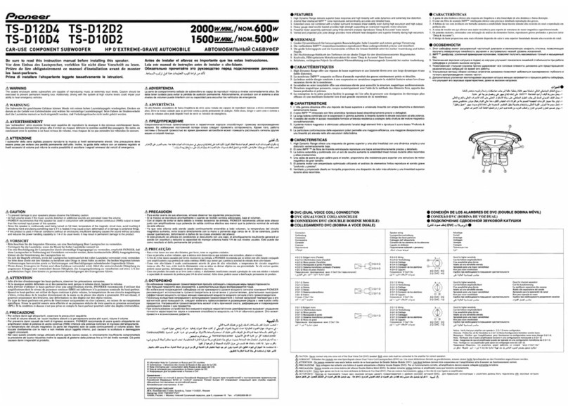 Pioneer TS-01204 User manual
