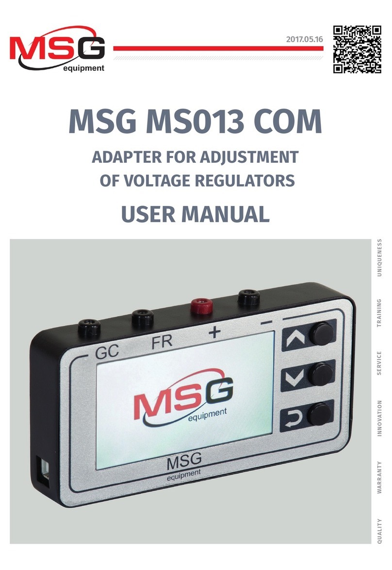 MSG Equipment MSG MS013 COM user manual
