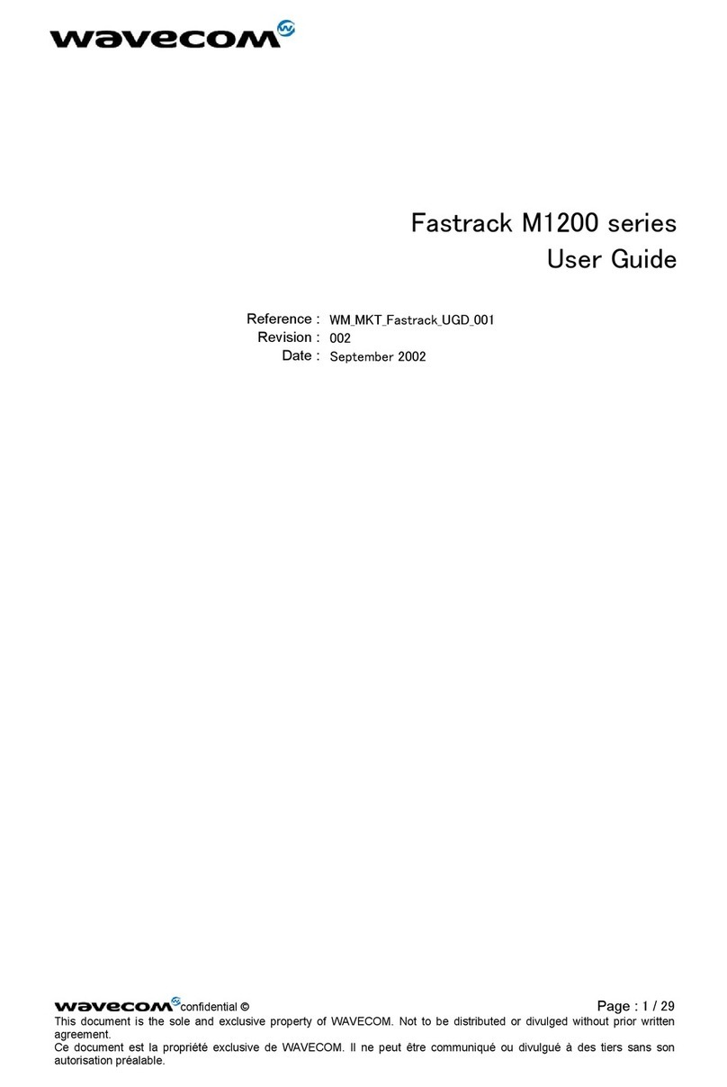 Wavecom Fastrack M1200 series user guide
