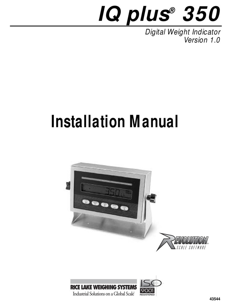 Rice Lake IQ plus 350 User manual Rice Lake IQ plus 350 User manual