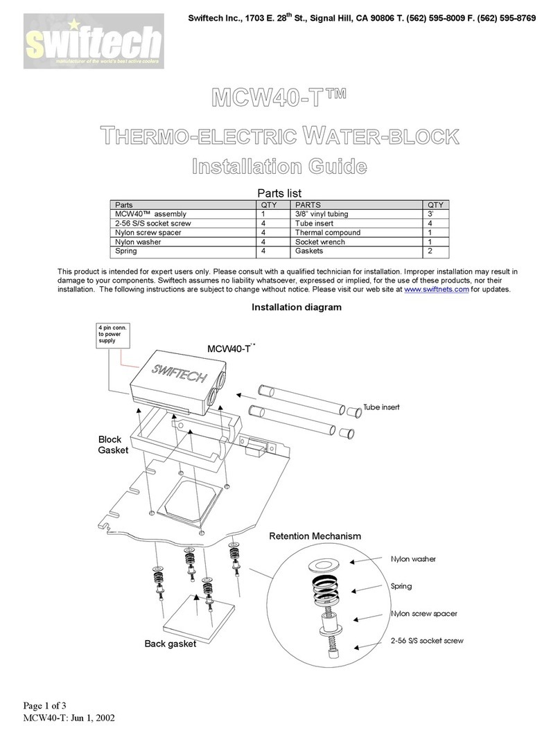 swiftech MCW40-T User manual