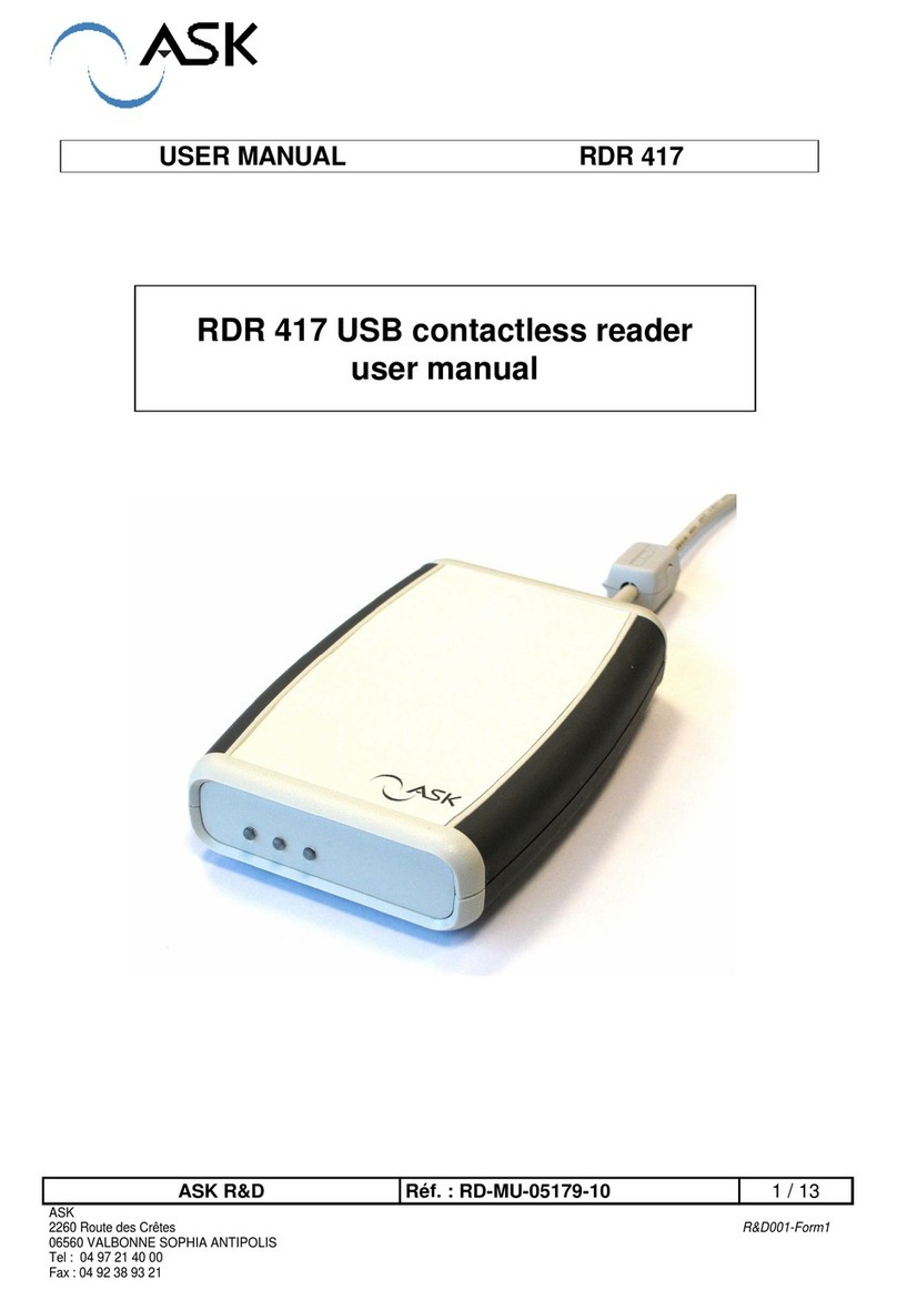 Ask RDR 417 user manual