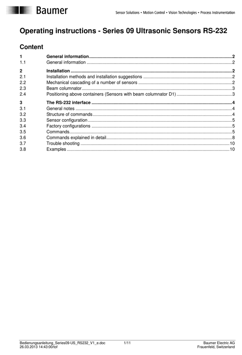 Baumer 09 Series operating instructions