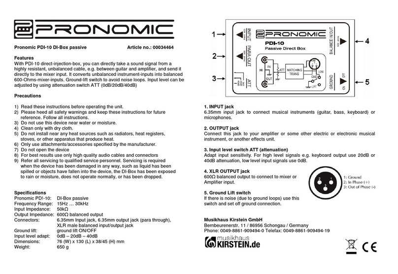 Pronomic PDI-10 manual
