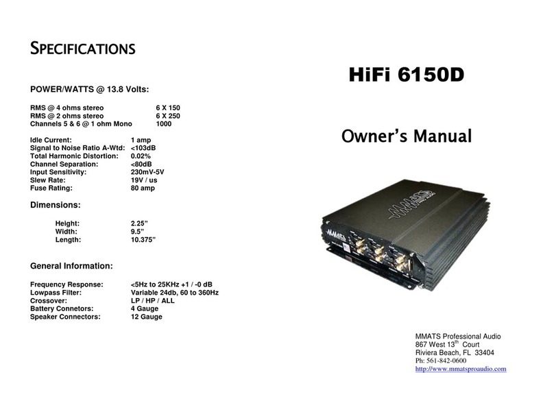 MMATS Professional Audio HiFi 6150D owner's manual