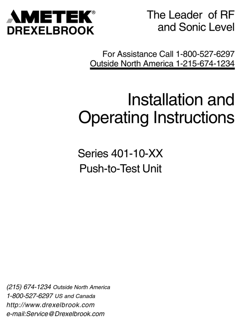 Drexelbrook 401-10-9 Installation and operating instructions