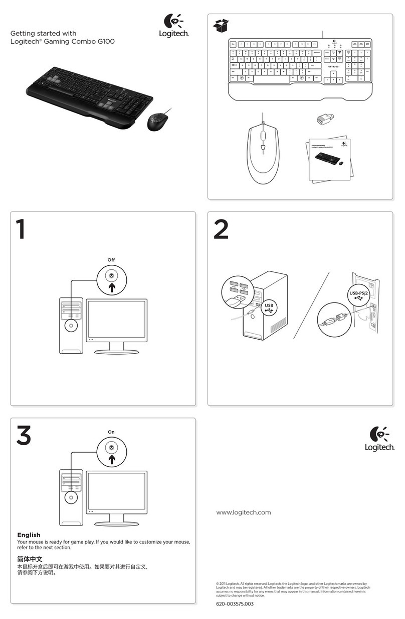 Logitech G100 User manual