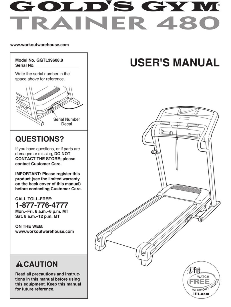 Gold's Gym Trainer 480 User manual