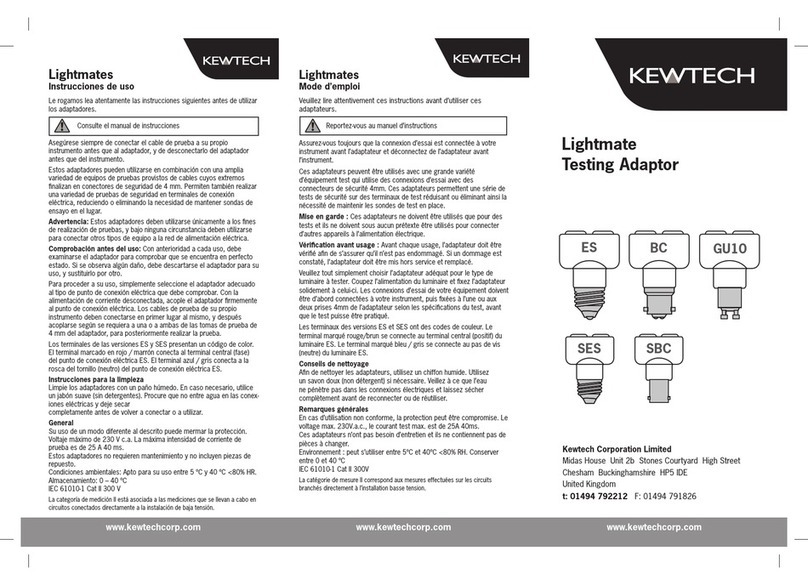 Kewtech Lightmate instructions
