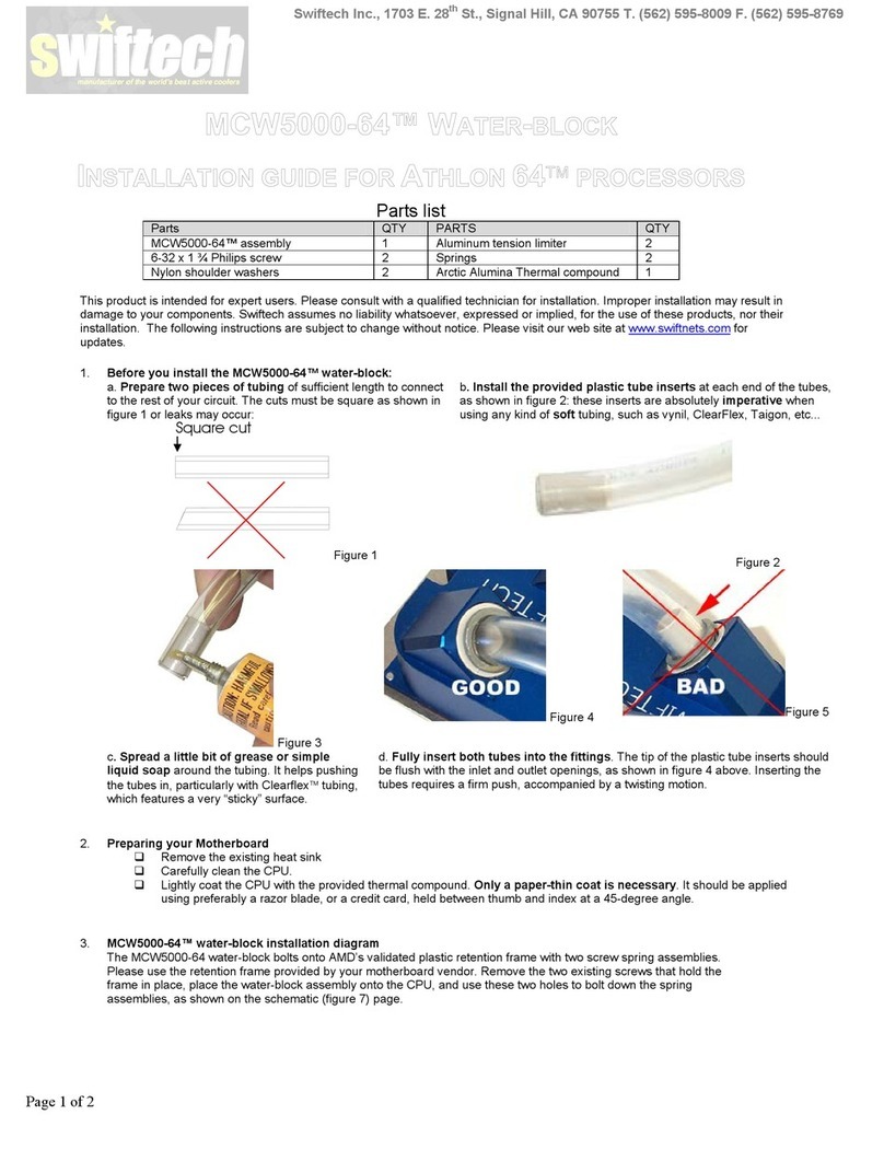 swiftech MCW5000-64 installation guide