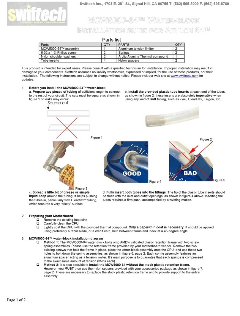 swiftech MCW5000-64 User manual