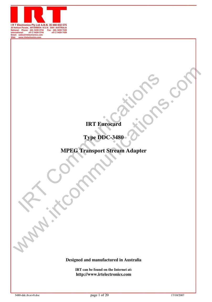 IRT DDC-3480 Instruction book