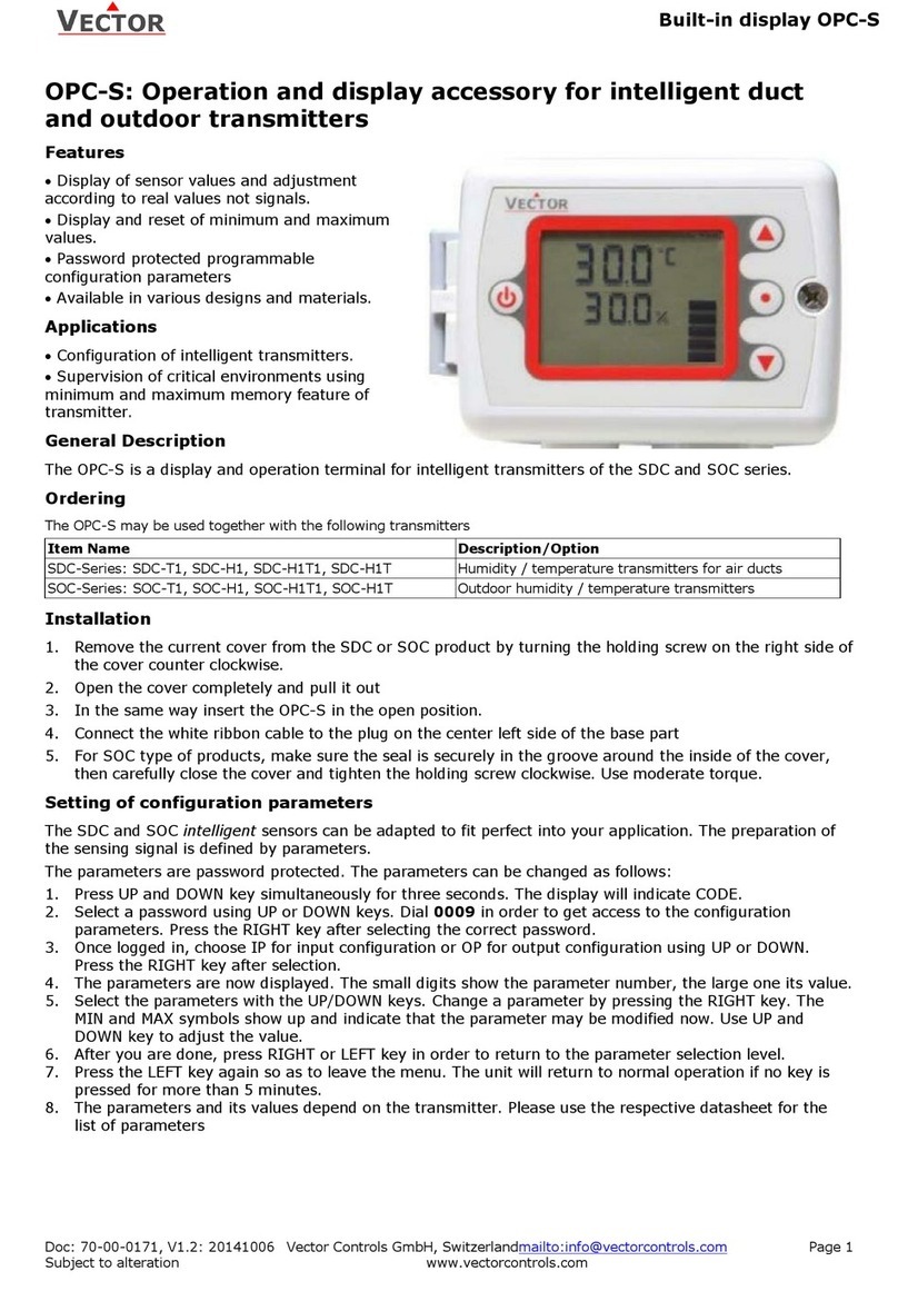 Vector SDC-T1 User manual