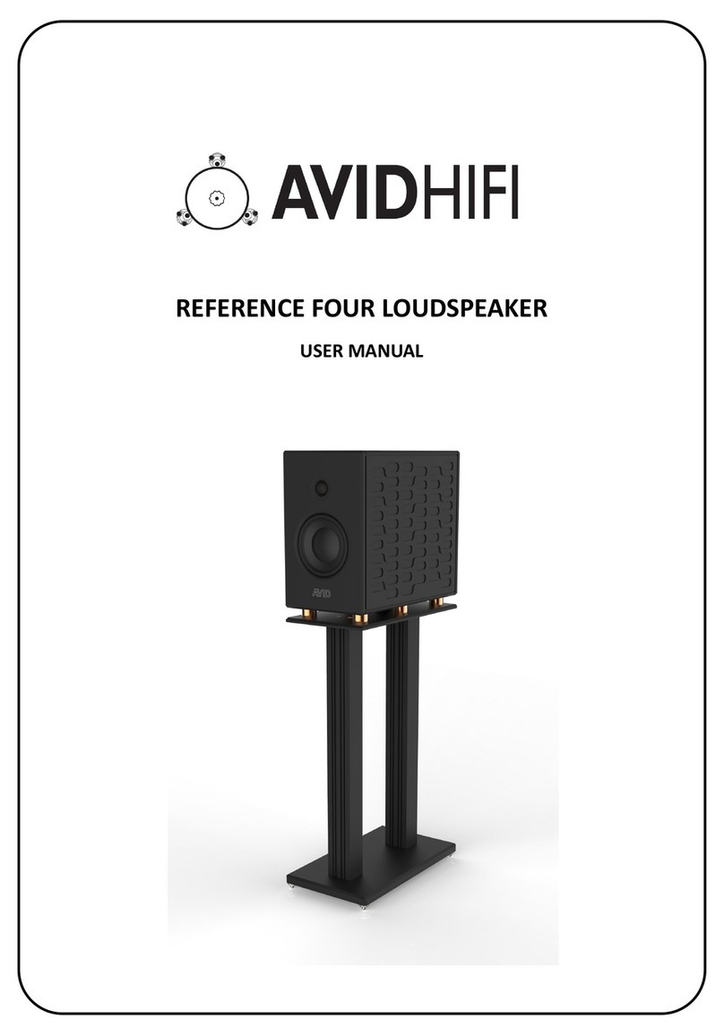 AVID HIFI REFERENCE FOUR LOUDSPEAKER User manual