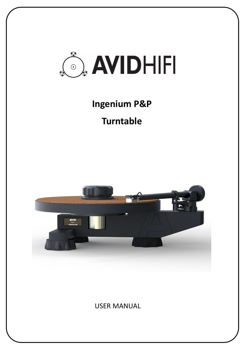 AVID HIFI Ingenium P&P user manual
