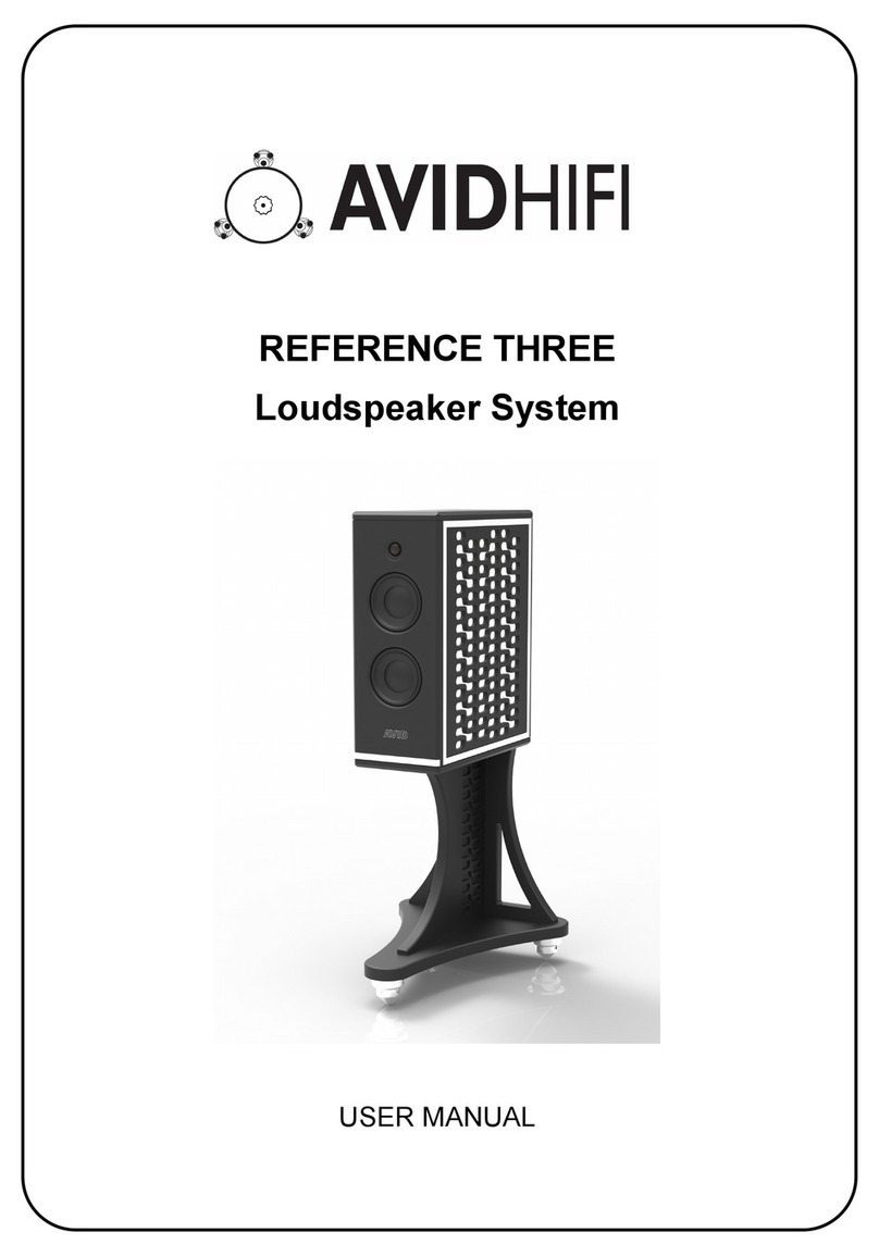 AVID HIFI REFERENCE THREE User manual