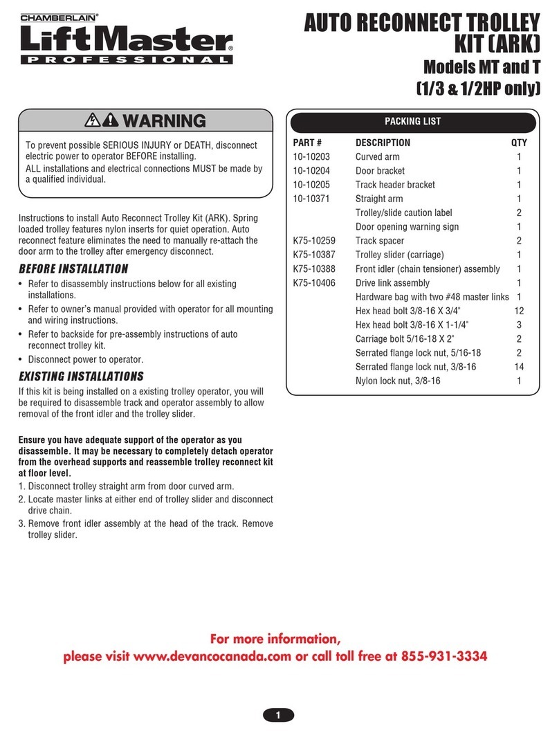 Chamberlain MT User manual