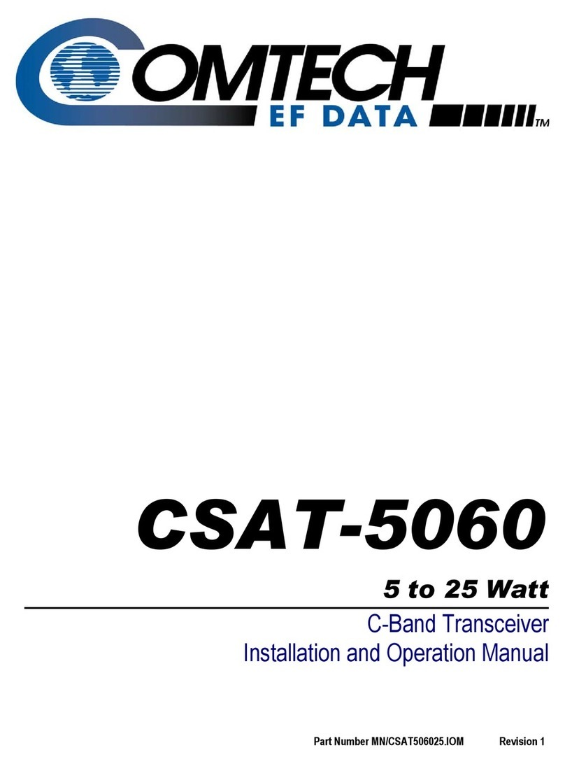 Comtech EF Data CSAT-5060 Installation and operation manual