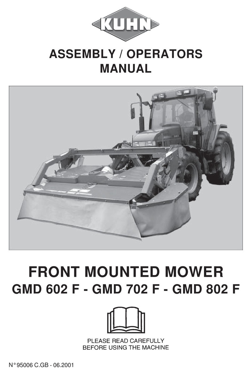 KUHN GMD 602 F Assembly & operators manual