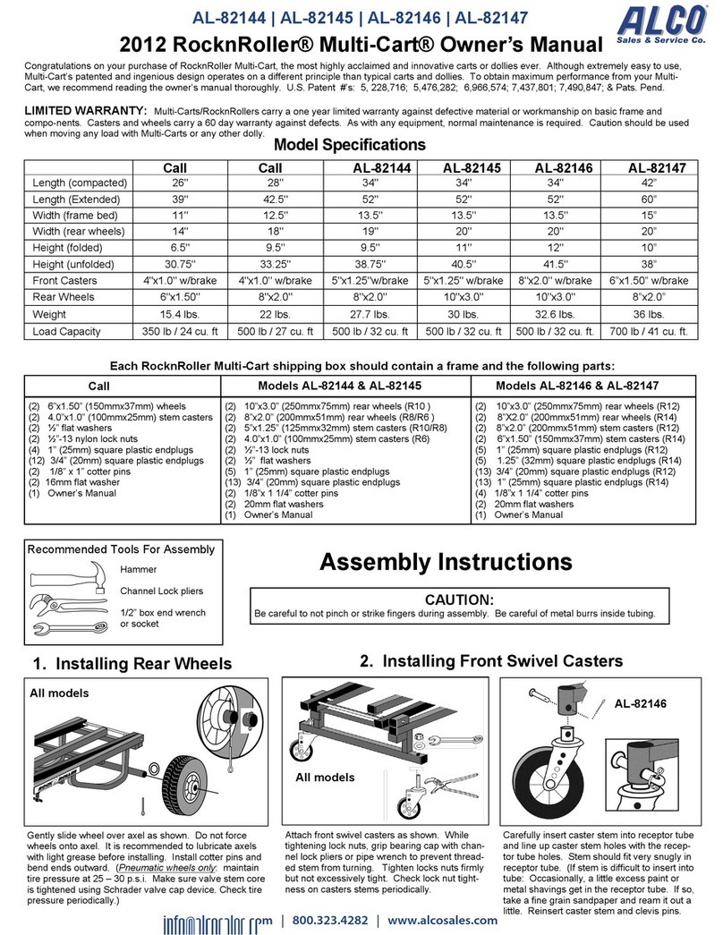 ALCO RocknRoller Multi-Cart owner's manual