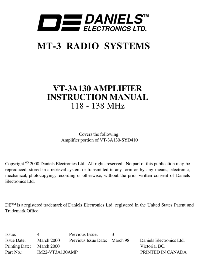 Daniels Electronics Ltd. VT-3A130 instruction manual