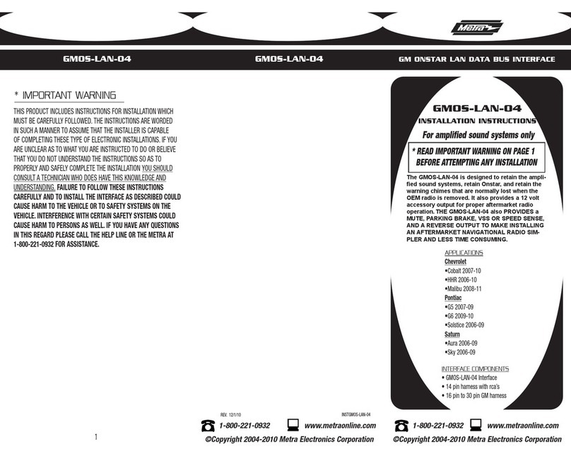 Metra Electronics GMOS-LAN-04 installation instructions Metra Electronics GMOS-LAN-04 installation instructions