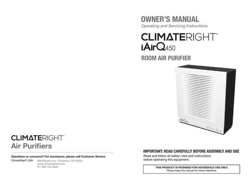 ClimateRight iAirQ450 owner's manual