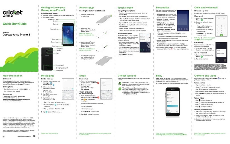 Samsung Galaxy Amp Prime 3 Operating and maintenance instructions