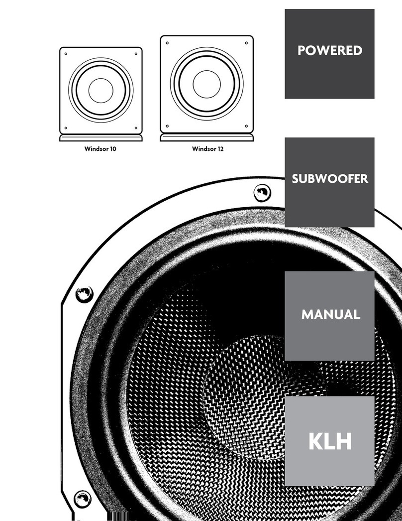 KLH Windsor 10 user manual