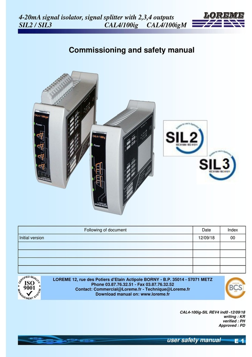 Loreme CAL4/100ig Safety manual