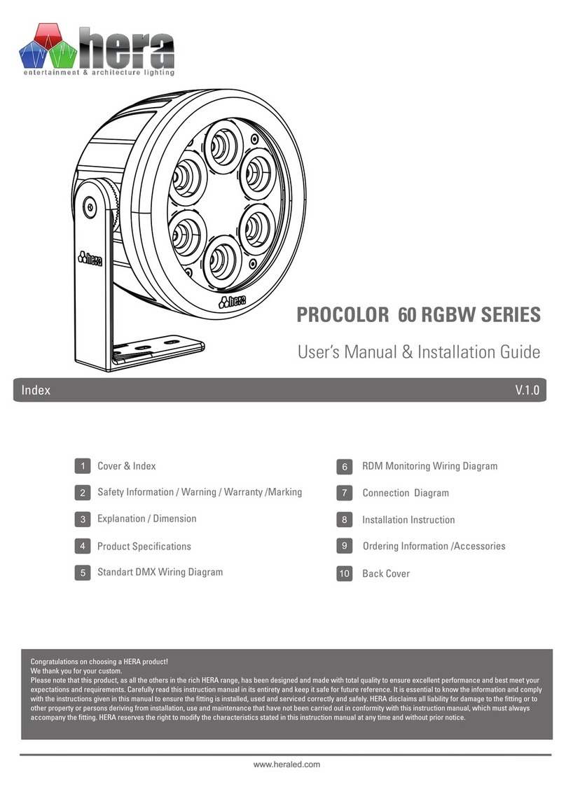 HERA PROCOLOR 60 RGBW SERIES Installation and operating instructions