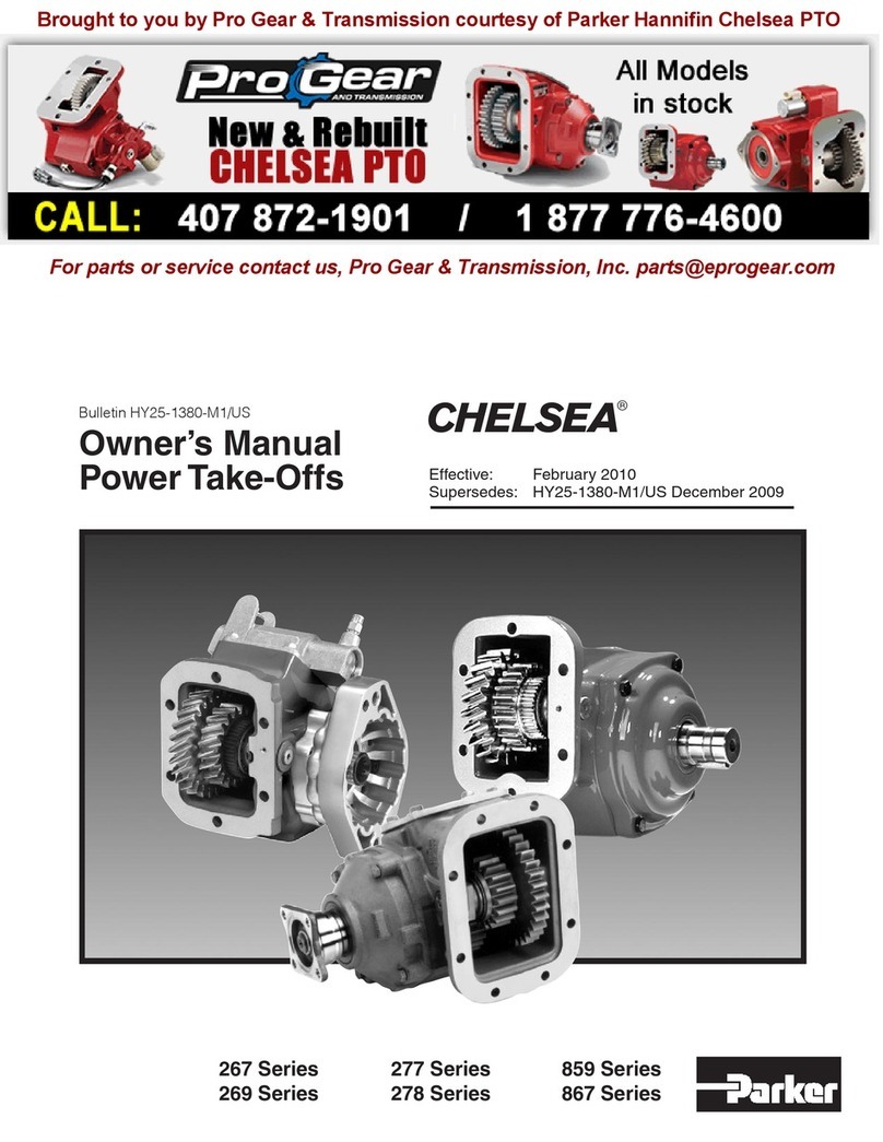Parker CHELSEA 267 Series owner's manual
