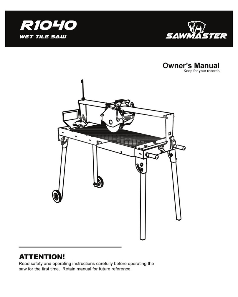 Sawmaster R1040 owner's manual