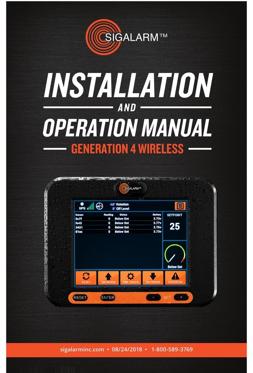 Sigalarm WCM4.0 Installation and operation manual