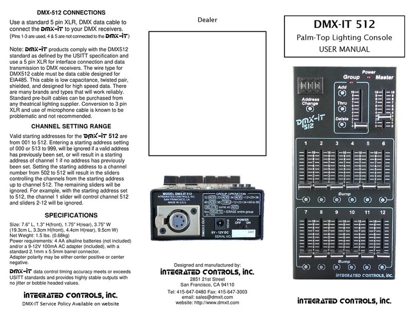 Integrated Controls, Inc. DMX-IT 512 user manual