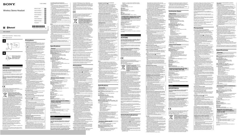 Sony MDR-AS800BT User manual Sony MDR-AS800BT User manual