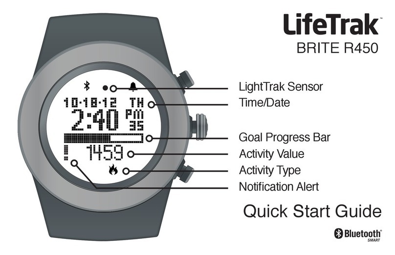 LifeTrak Brite R450 quick start guide