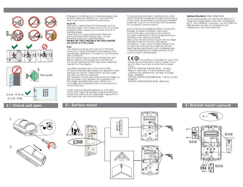 Bosch ISC-CDL1-WA15H User manual