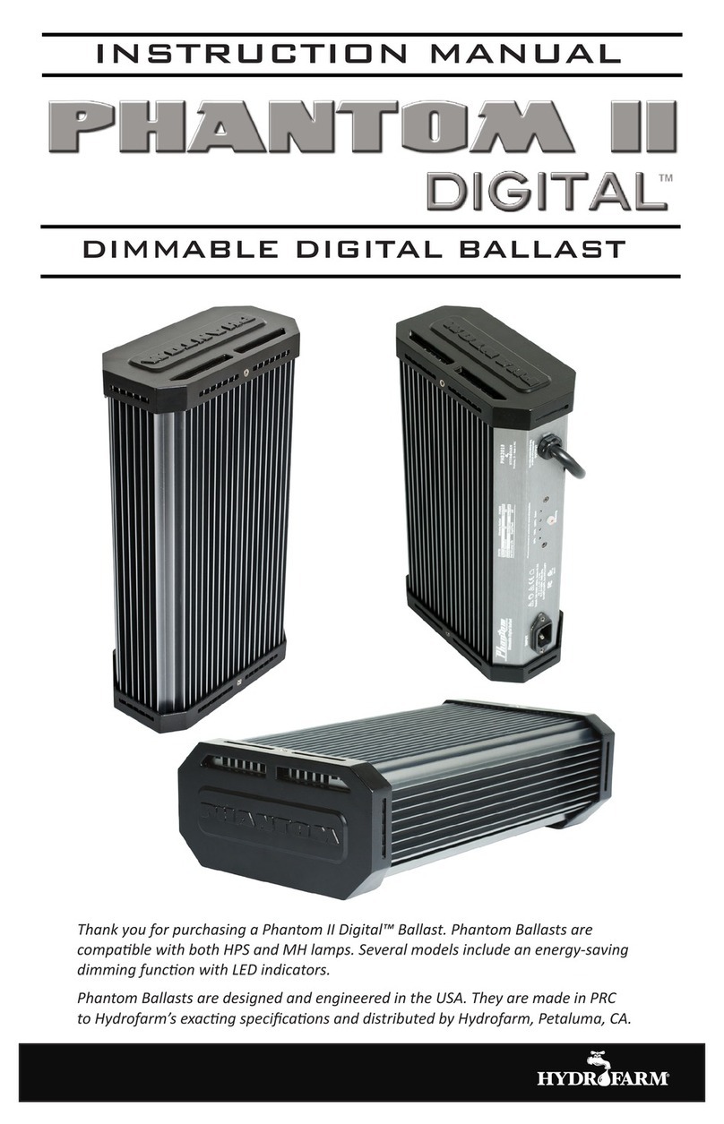 Hydrofarm Phantom II Digital User manual