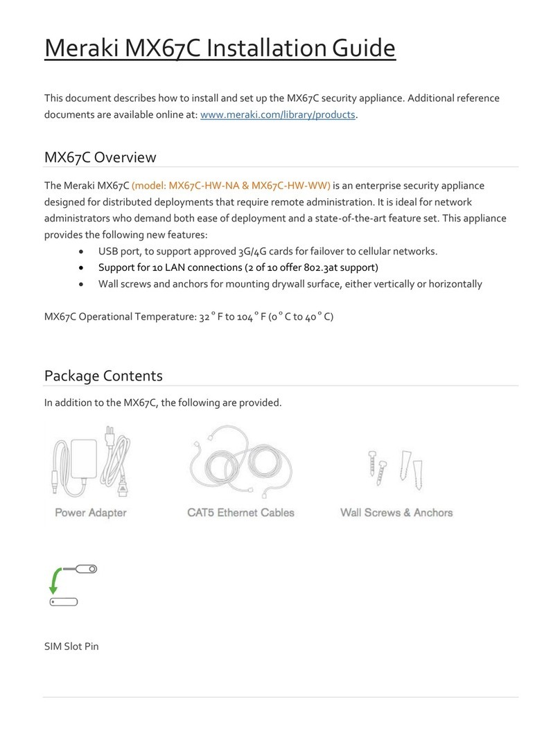 Meraki MX67C Installation guides
