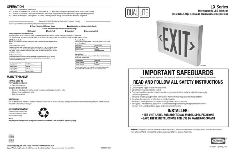 Hubbell LX Series Manual
